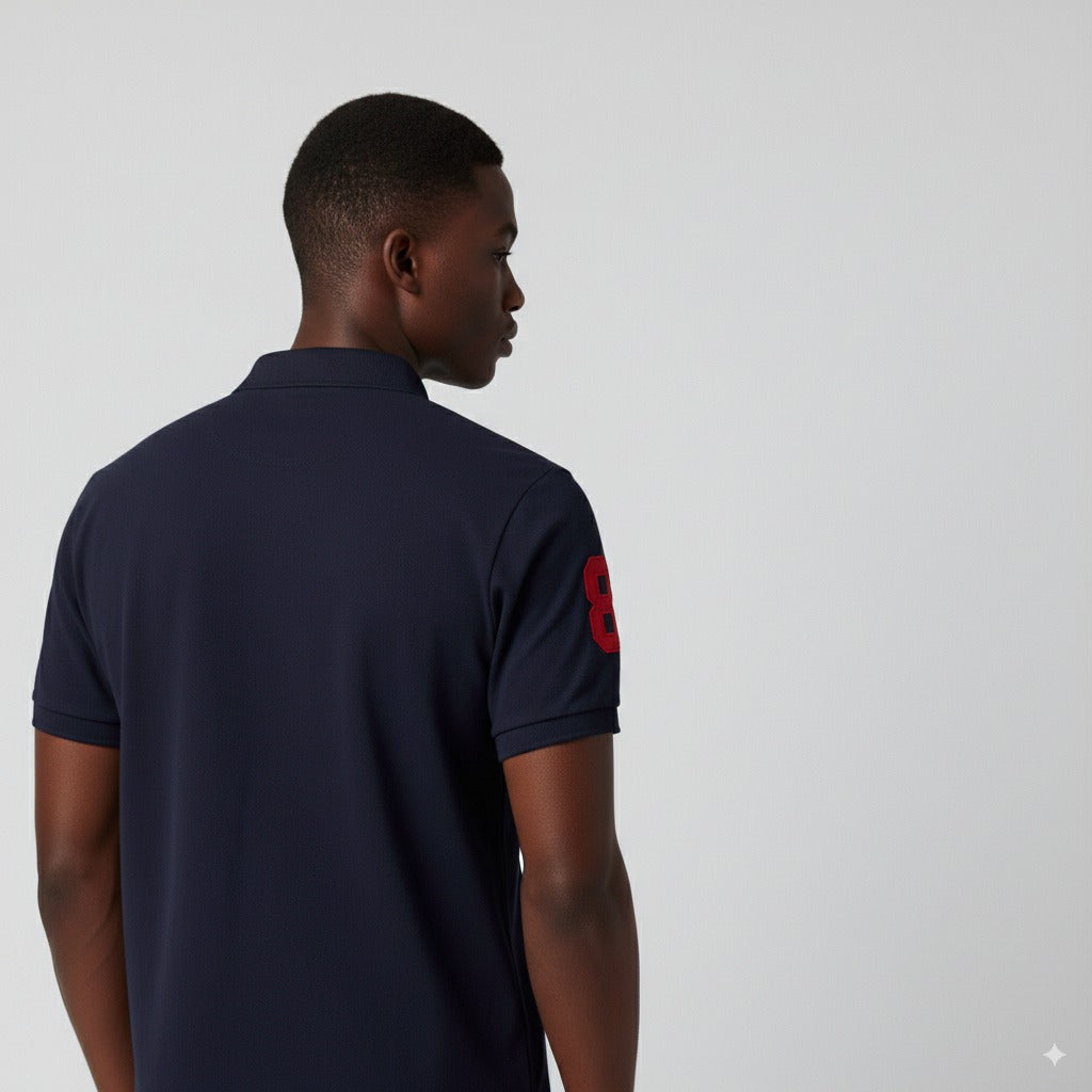 Polo T-Shirt for Men – Premium Cotton Short Sleeve Casual with Embroidered Logo Summer Collar Shirts Button Solid Color