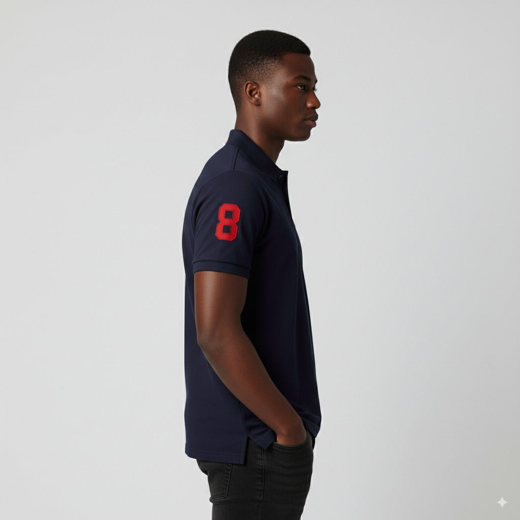 Polo T-Shirt for Men – Premium Cotton Short Sleeve Casual with Embroidered Logo Summer Collar Shirts Button Solid Color