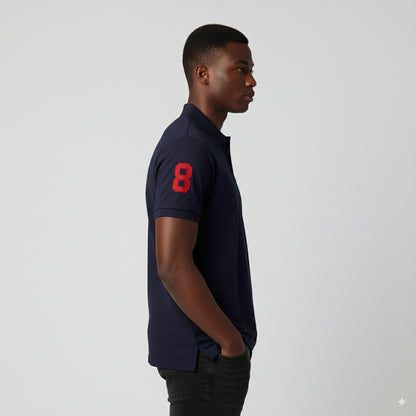 Polo T-Shirt for Men – Premium Cotton Short Sleeve Casual with Embroidered Logo Summer Collar Shirts Button Solid Color