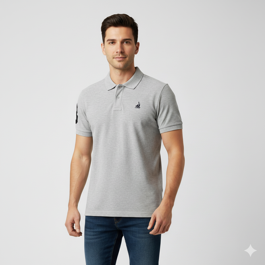 Polo T-Shirt for Men – Premium Cotton Short Sleeve Casual with Embroidered Logo Summer Collar Shirts Button Solid Color