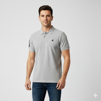 Polo T-Shirt for Men – Premium Cotton Short Sleeve Casual with Embroidered Logo Summer Collar Shirts Button Solid Color