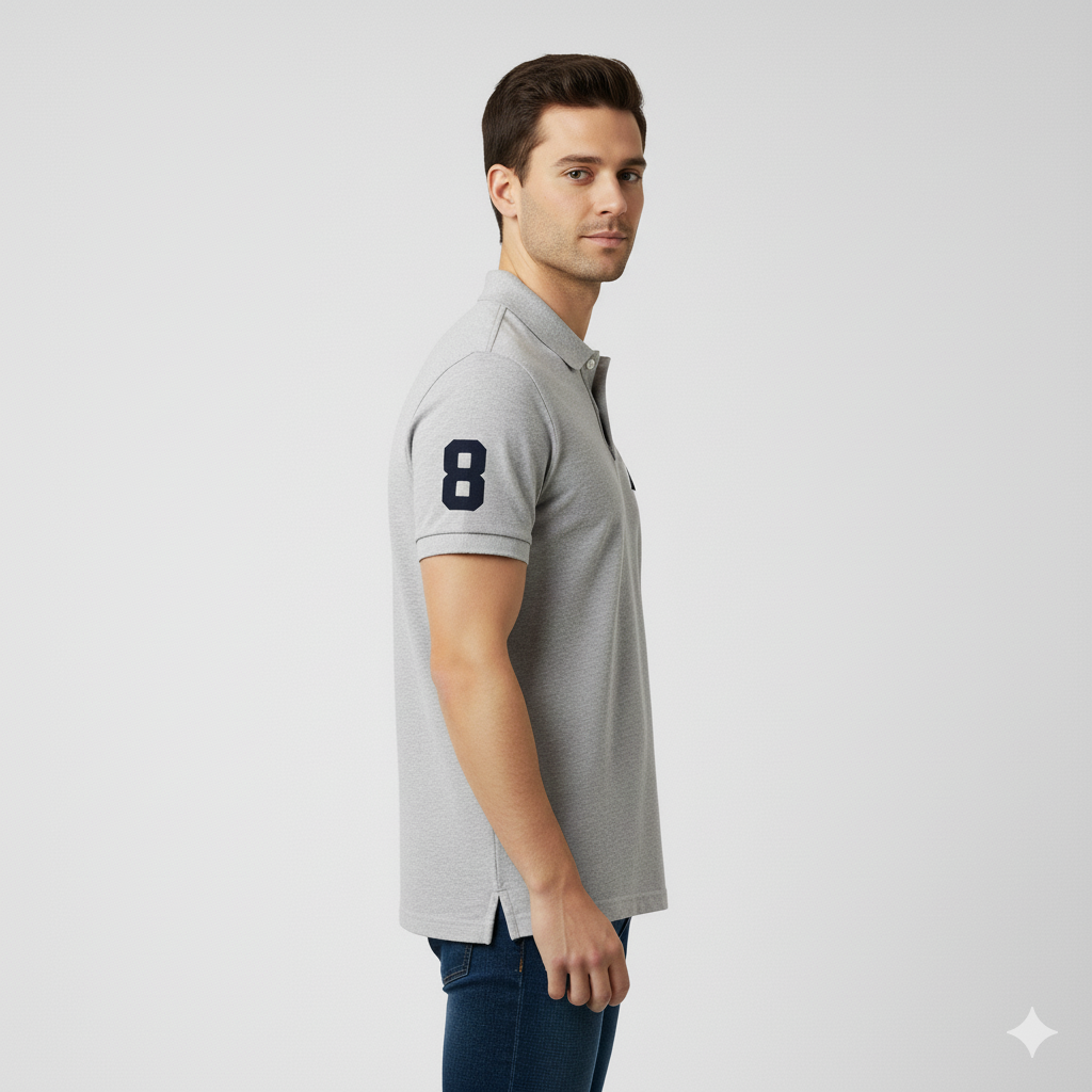 Polo T-Shirt for Men – Premium Cotton Short Sleeve Casual with Embroidered Logo Summer Collar Shirts Button Solid Color