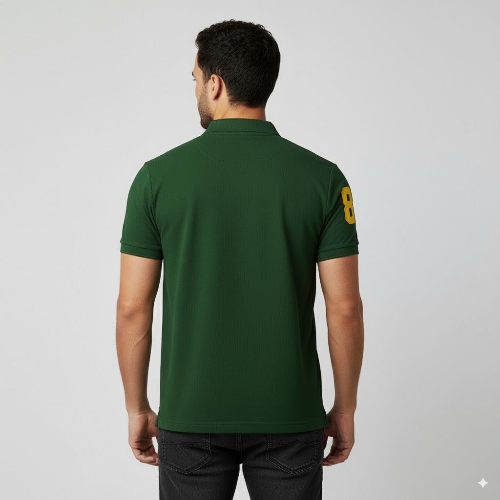 Polo T-Shirt for Men – Premium Cotton Short Sleeve Casual with Embroidered Logo Summer Collar Shirts Button Solid Color