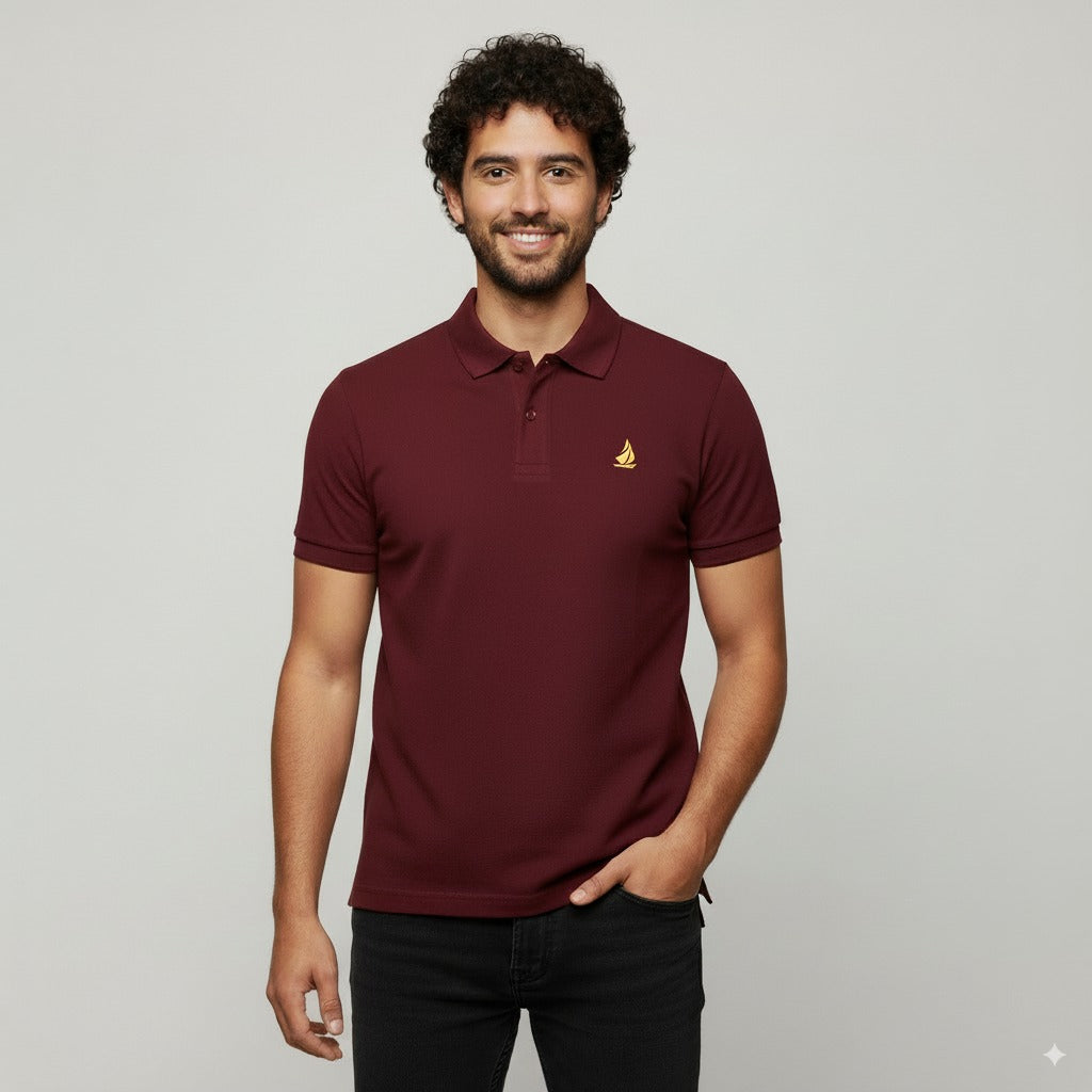Polo T-Shirt for Men – Premium Cotton Short Sleeve Casual with Embroidered Logo Summer Collar Shirts Button Solid Color