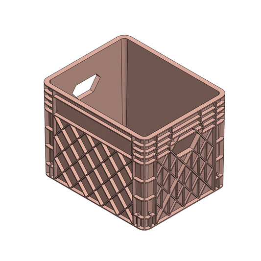 Milk Crate – Stackable & Heavy-Duty (398mm x 322mm x 308mm)