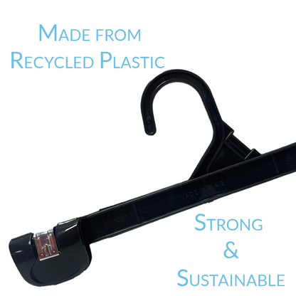 10 INCH PLASTIC BOTTOM HANGERS WITH METAL CLIPS 500 PACK - NB 1001