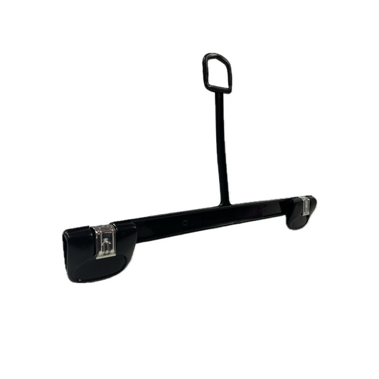 10 INCH PLASTIC BOTTOM HANGERS WITH LOOP & METAL CLIPS 500 PACK - NB 1100