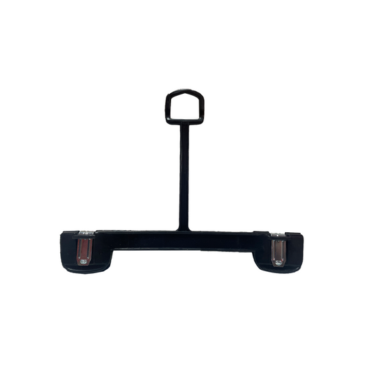 8 INCH PLASTIC BOTTOM HANGERS WITH LOOP & METAL CLIPS 500 PACK - NB 1104