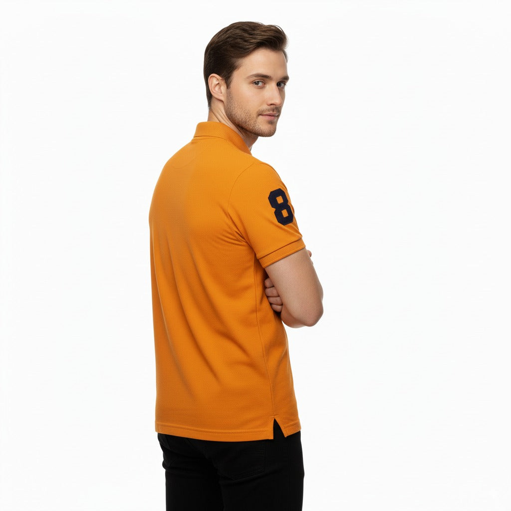 Polo T-Shirt for Men – Premium Cotton Short Sleeve Casual with Embroidered Logo Summer Collar Shirts Button Solid Color