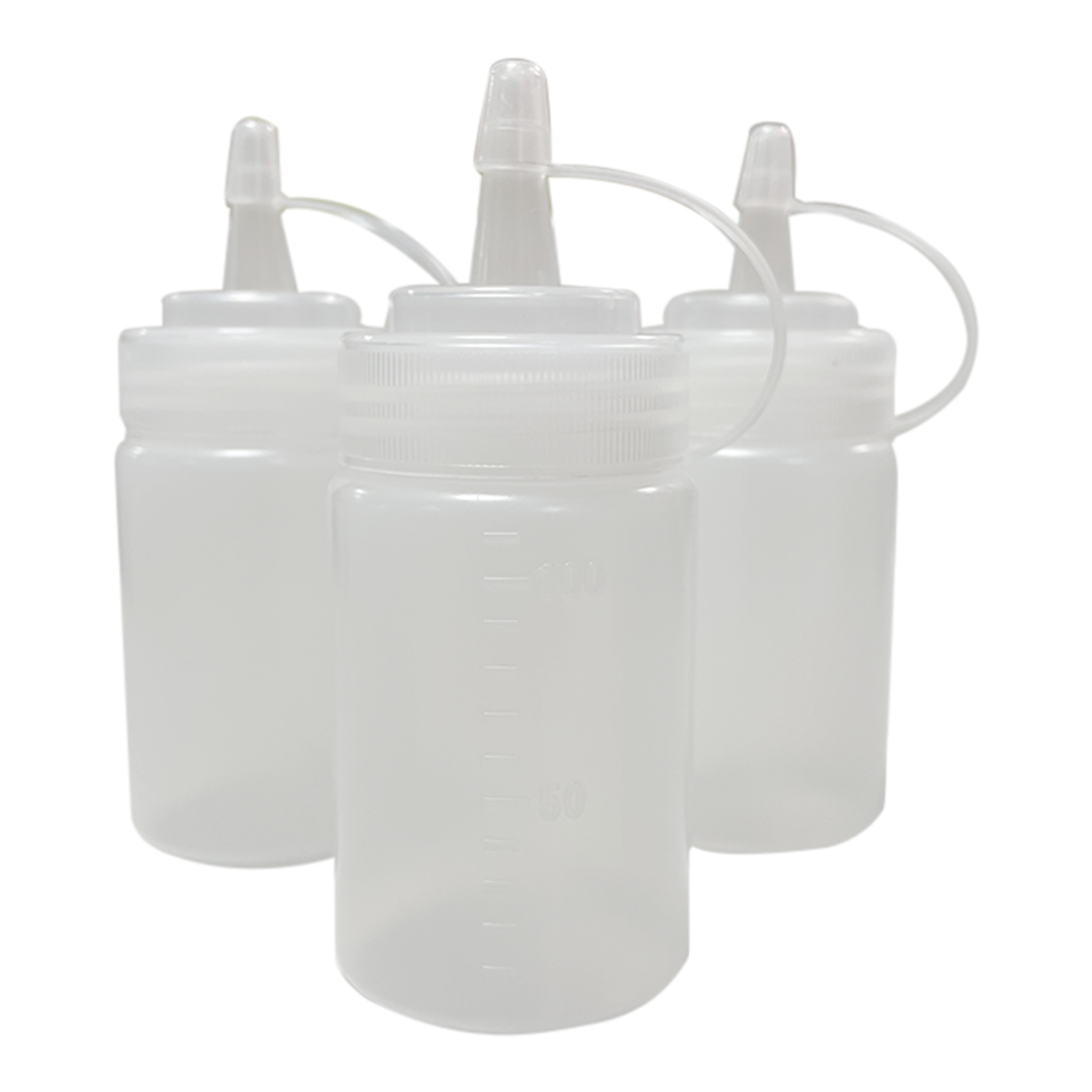 Squeeze Bottles – 120ml / 4oz Plastic Condiment Dispensers with Caps for Ketchup, Mustard, Sauces, Oil & More – Refillable & Easy to Use