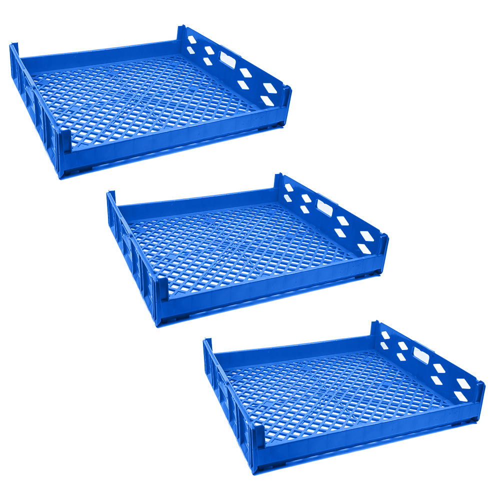 Toast Crate Storage Crate Storage Box Organizer Bin Stackable Basket Heavy Duty Reinforced Walls Anti-Slip Grid Base UV Stabilized Fade-Resistant Easy Handling for Bakery Food Storage Transport – 750 x 650 x 150 mm 73 L