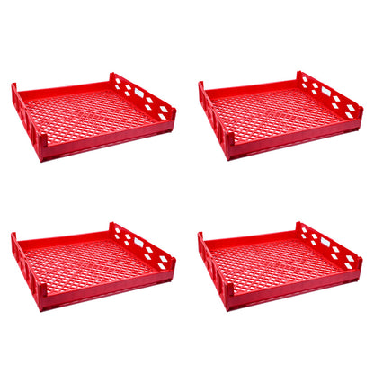 Toast Crate Storage Crate Storage Box Organizer Bin Stackable Basket Heavy Duty Reinforced Walls Anti-Slip Grid Base UV Stabilized Fade-Resistant Easy Handling for Bakery Food Storage Transport – 750 x 650 x 150 mm 73 L