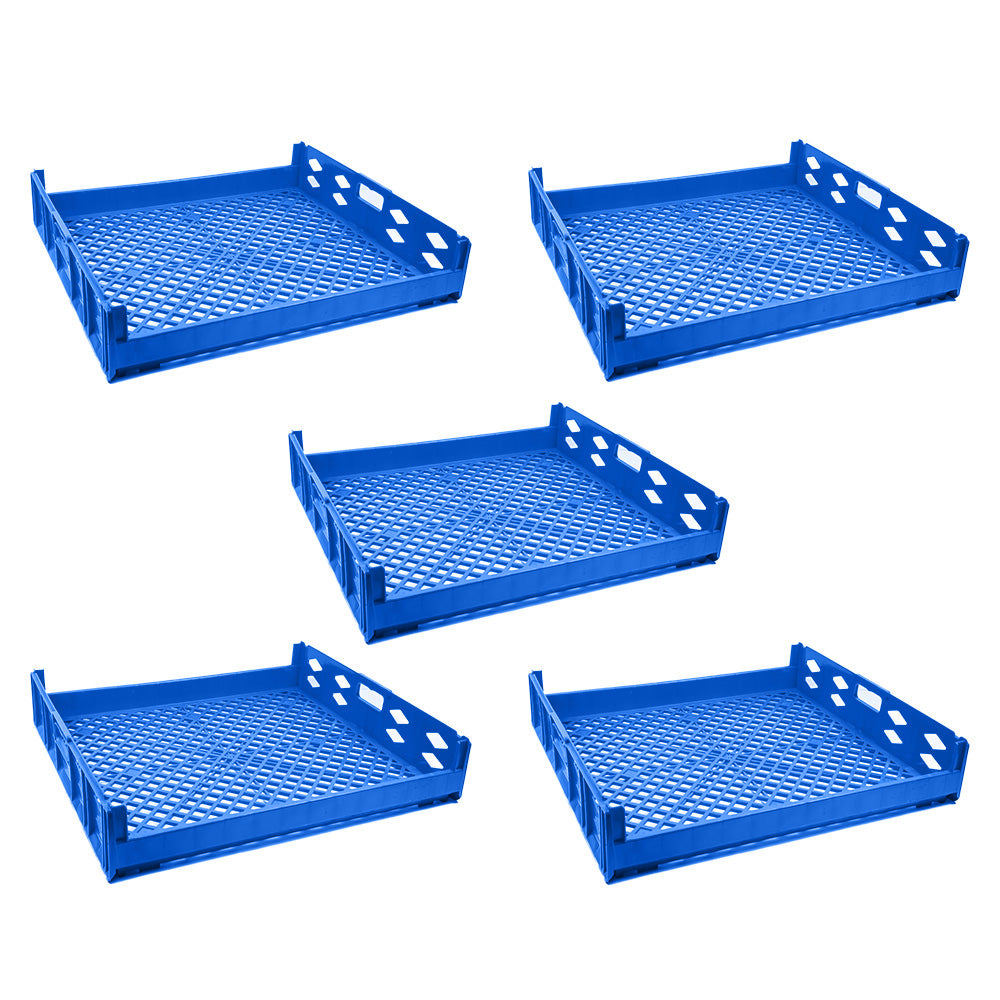 Toast Crate Storage Crate Storage Box Organizer Bin Stackable Basket Heavy Duty Reinforced Walls Anti-Slip Grid Base UV Stabilized Fade-Resistant Easy Handling for Bakery Food Storage Transport – 750 x 650 x 150 mm 73 L