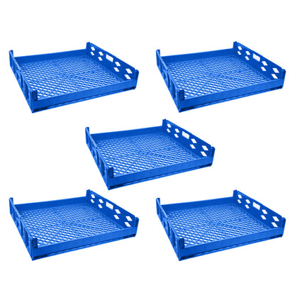 Toast Crate Storage Crate Storage Box Organizer Bin Stackable Basket Heavy Duty Reinforced Walls Anti-Slip Grid Base UV Stabilized Fade-Resistant Easy Handling for Bakery Food Storage Transport – 750 x 650 x 150 mm 73 L