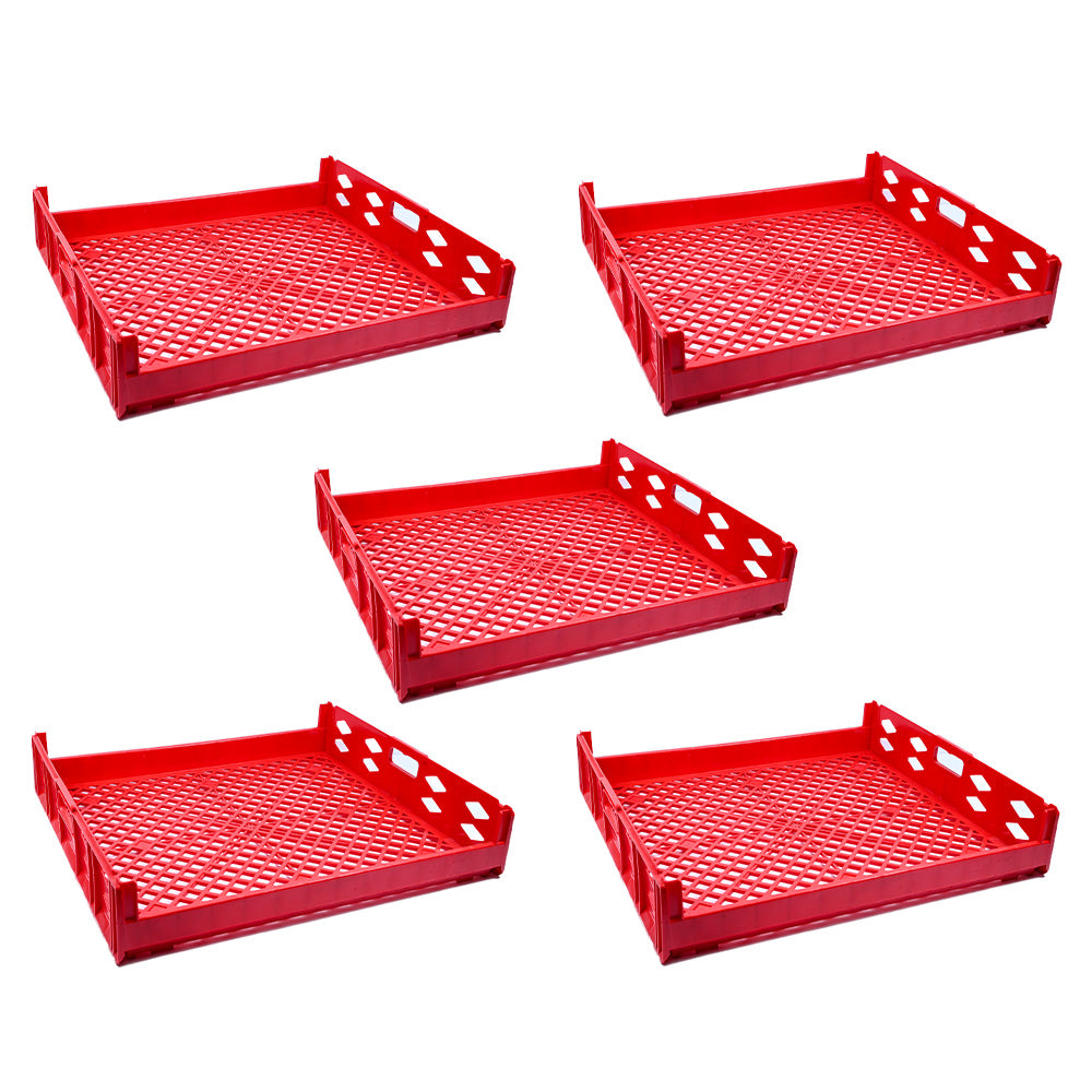 Toast Crate Storage Crate Storage Box Organizer Bin Stackable Basket Heavy Duty Reinforced Walls Anti-Slip Grid Base UV Stabilized Fade-Resistant Easy Handling for Bakery Food Storage Transport – 750 x 650 x 150 mm 73 L