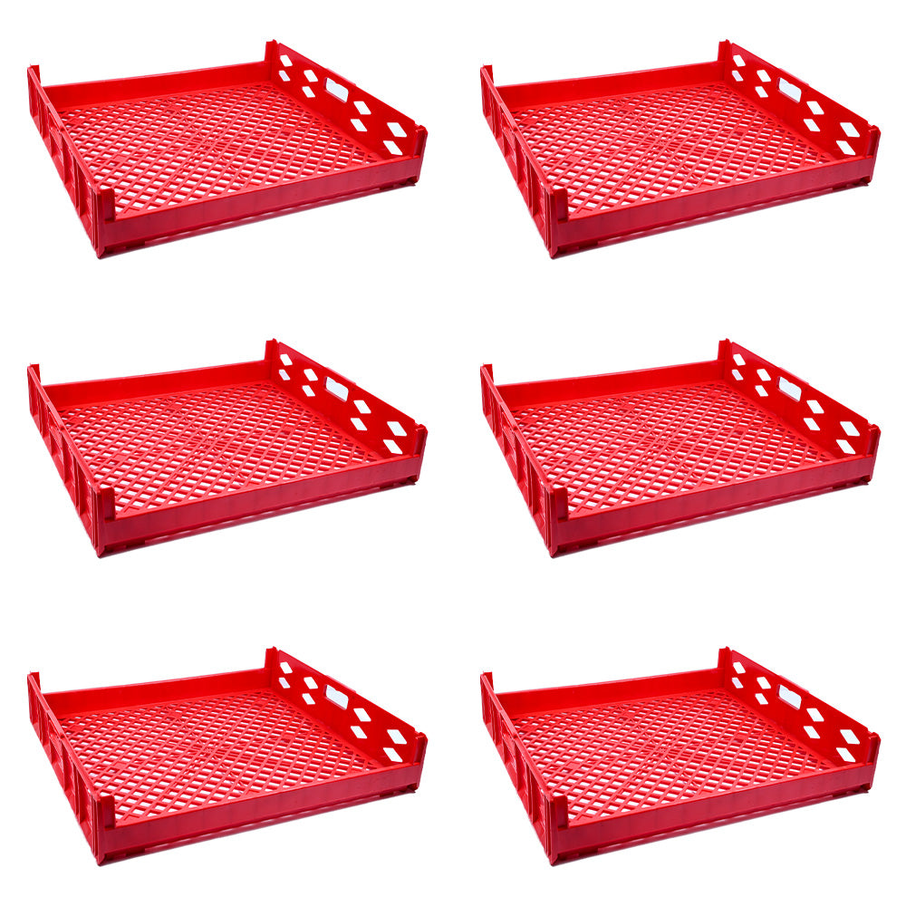 Toast Crate Storage Crate Storage Box Organizer Bin Stackable Basket Heavy Duty Reinforced Walls Anti-Slip Grid Base UV Stabilized Fade-Resistant Easy Handling for Bakery Food Storage Transport – 750 x 650 x 150 mm 73 L