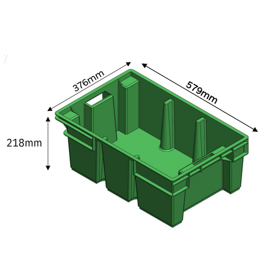 Vegetable Crate – Ventilated & Durable (579mmx 376mm x 218mm)