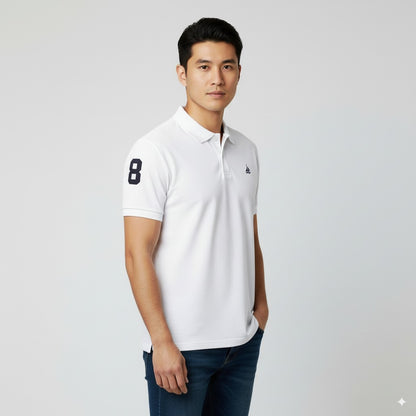 Polo T-Shirt for Men – Premium Cotton Short Sleeve Casual with Embroidered Logo Summer Collar Shirts Button Solid Color